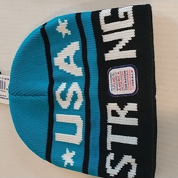 Boston Blue USA STRONG Set of 2 Hats One Size Beanie Cap - Picture 2 of 10